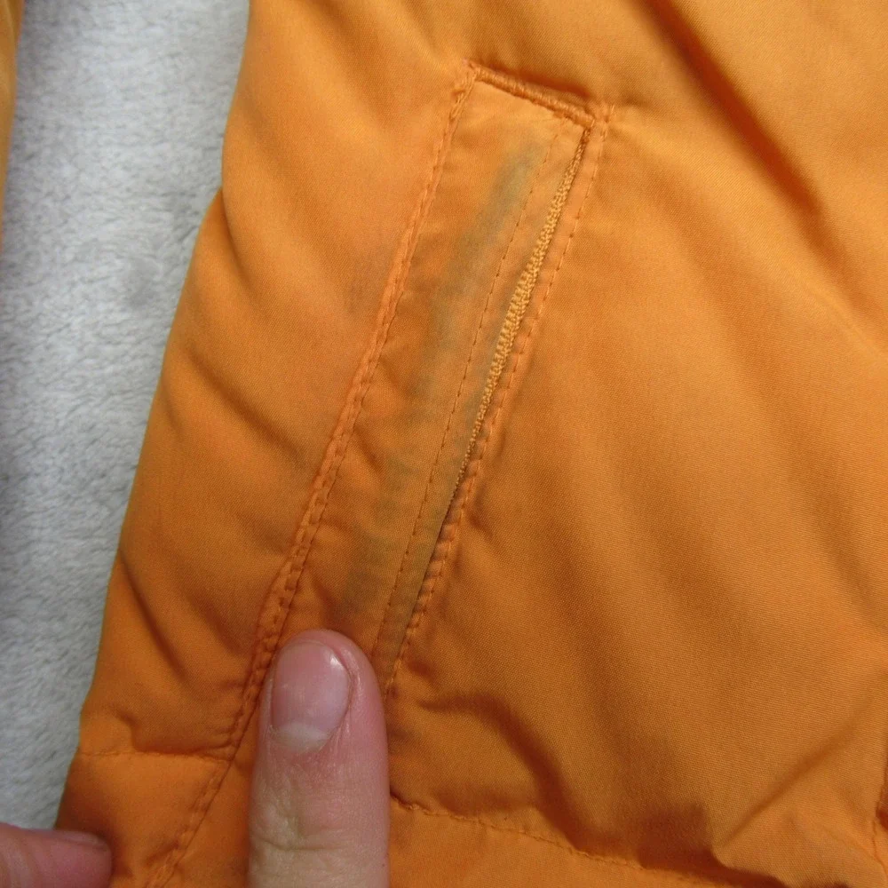 Columbia Down? Jacket Youth 18/20 XL Orange Insulated Quilted Puffer Winter Snow